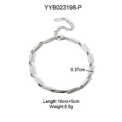 Нержавеющая Сталь Цвет Стильные 304 браслеты-цепочки из нержавеющей стали ручной работы для унисекс, роскошные украшения, цвет нержавеющей стали, 6-1/4 дюйм (16 см)