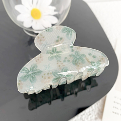 Темный Морско-зеленый Акриловые коготь заколки, аксессуары для волос для женщин и девочек, арка, темно-зеленый, 80x45 мм