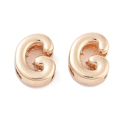 Letter G Стойки подвески обшивки сплава, без кадмия и без свинца, гальванический никель, золотой свет, Буква G, 9.5x7.5x4 мм, отверстие : 1.5x2.5 мм