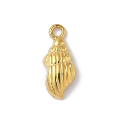 Shell Shape Подвески из нержавеющей стали с морской тематикой, золотые, формы раковины, 304 мм, отверстие : 18.5x7.5x3.5 мм