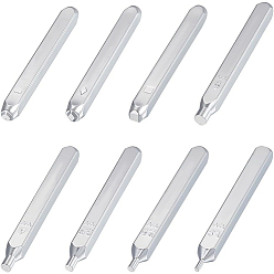 Смешанные Узоры 40штампы из хромированной стали, для дизайна ювелирных изделий со стразами с плоской спинкой, в том числе круглые и квадратные и сердечные и ромбовидные головки, смешанные узоры, 6~6.4x0.6x0.6 см, Руководитель: 1.8~5 mm, 8 шт / комплект, 1 набор / коробка