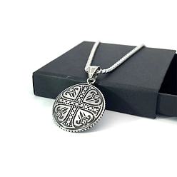 Нержавеющая Сталь Цвет Подвеска в виде сердца и креста из титановой стали, панк-ретро, мужские украшения из нержавеющей стали.