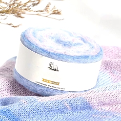 Васильковый Пряжа для вязания градиентный шелк мохер, для одежды шарфы свитера шали шапки, васильковый, 0.5~1 мм, около 273.40 ярдов (250 м) / моток