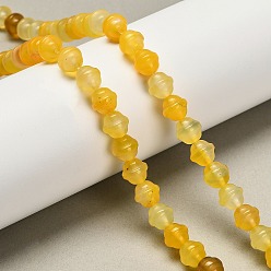 Желтый Агат Нити бусин из натурального желтого агата (окрашенного и нагретого), колокол, 8~8.5x8 мм, отверстие : 1 мм, около 45 шт / нитка, 13.78'' (35 см)