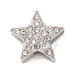 Звезда 304 изящные слайды из нержавеющей стали, цвет нержавеющей стали, звезда, 13x13.5x4.5 мм, отверстие : 1.5 мм