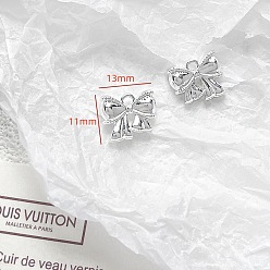 Bowknot Платинового сплава подвески, бантом, 11x13 мм