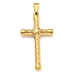 Золотой Вакуумное покрытие pvd 304 большие подвески из нержавеющей стали, крест очарование, золотые, 50x27x6 мм, отверстия: отверстие: 8x5 mm