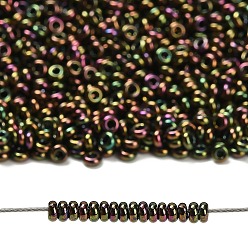 (509) High Metallic Purple/Green Iris Toho 11/0 полукруглые бусины, японский бисер, (509) высокий металлический пурпурный / зеленый ирис, 2.2x0.9 мм, отверстие : 0.8 мм, около 78000шт./фунт(450г)