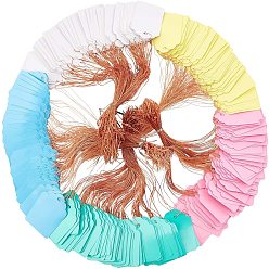 (52) Непрозрачная лаванда ПВХ этикетки для растений, подвесные бирки со строкой, для горшка, растительный, травы, цветок, саженец, разноцветные, 50x34x0.3 мм, отверстие: 4 мм, 5 цвета, 100 шт / цвет, 500 шт / комплект