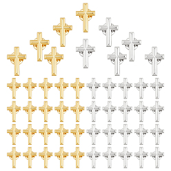 Платиновый & Золотой 50 шт. 2 цвета религиозные корсетные литые булавки для лацканов, платиной и золотом, 25x16 мм, 25 шт / цвет