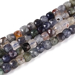Iolita Perlas naturales iolite hebras, facetados, cubo, 4~5x4~5x4~5 mm, agujero: 0.8 mm, sobre 92~105 unidades / cadena, 14.96~15.35 pulgada (38~39 cm)