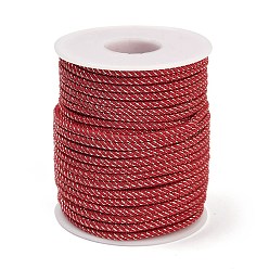 Красный Нейлоновые нити, Миланские шнуры / витые шнуры, красные, 3 мм, около 21.87 ярдов (20 м) / рулон