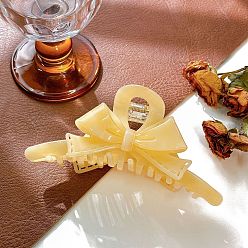 Лосось Заколки для волос в форме когтей из ацетата целлюлозы, аксессуары для волос для женщин и девочек, бантом, salmon, 130 мм