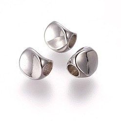 Platinum Brass Beads, Twisted, Platinum, 4.5x4x4.5mm, Hole: 2mm