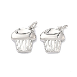 Платина Латунные подвески, украшения для кексов, долговечный, без кадмия и без свинца, стойки покрытие, платина, 13.5x12.5x2.5 мм, Перейти кольцо: 5x1.2 мм, внутренний диаметр: 3.5 мм