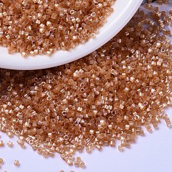 (DB1864) Окрашенный Топазовый AB с Шелковым Внутри Бусины miyuki delica, цилиндр, японский бисер, 11/0, (дБ 1864) шелк внутри окрашенного топаза, 1.3x1.6 мм, отверстия: 0.8 мм, около 10000 шт / мешок, 50 г / мешок