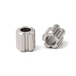 Нержавеющая Сталь Цвет 201 из нержавеющей стали бусы, колонка, цвет нержавеющей стали, 4.5x3.5 мм, отверстие : 2.5 мм