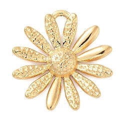 Золотой 304 подвески из нержавеющей стали, цветочный шарм, золотые, 24x23.5x3.5 мм, отверстие : 1.8 мм
