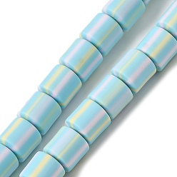 Темно-бирюзовый Полимерная глина бисер нитей, колонка, темные бирюзовый, 6~6.5x6~6.5 мм, отверстие : 1.2 мм, около 61~64 шт / нитка, 15.55~15.94'' (39.5~40.5 см)