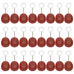 Сиена Пластиковые брелки, шляпа, с железными кольцами, цвет охры, 110 мм