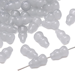 Гейнсборо 15шт стеклянные бусины из искусственного нефрита, светло-серые, 14x8 мм, отверстие : 1 мм
