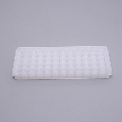 Clear Plastic Test Tube Rack for 8/11 mm Tubes, 60 Holds, Lab Supplies, for Scientific Experiments, Clear, 7.3x20.5x2.2cm, Hole: 8mm and 11mm