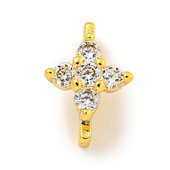 Настоящее золото 18K Латунные шарики циркония кубической, долговечный, без свинца и без кадмия, звезда, реальный 18 k позолоченный, 11x8x7 мм, отверстие : 1.2 мм