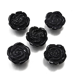 Синий Драгоценный Камень Синтетические синие резные бусины из авантюрина, цветок, 26.5~27.5x26.5~27.5x10.5~11.5 мм, отверстие : 0.8 мм