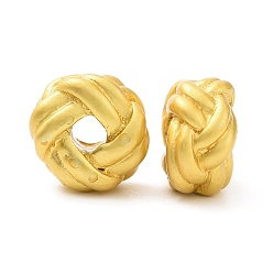 Couleur Or Mat Crémaillère perles en alliage placage, plaqué longue durée, sans plomb et sans cadmium, anneau de bouton, couleur or mat, 8.5x5mm, Trou: 2mm