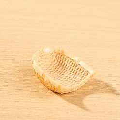 Мокасин Миниатюрные украшения из бамбука и ротанга из смолы, аксессуары для домашнего кукольного домика с микро-ландшафтом, притворяясь опорными украшениями, мокасин, 12x24 мм