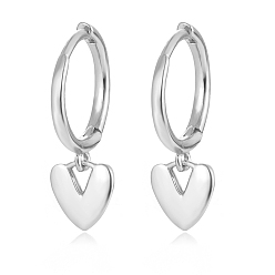 Серебро S925 набор серебряных сережек в форме сердца, модно и мило.
