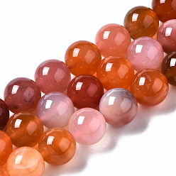 Botswana Agate Natural Botswana Agate Beads Strands, Round, 10mm, Hole: 0.9mm, about 38~39pcs/strand, 15.47 inch~15.87 inch(39.3~40.3cm)