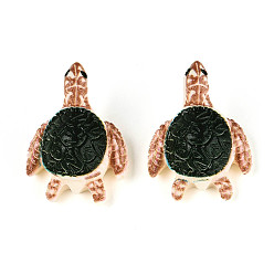 Темно-Зеленый Непрозрачная смола декодирует кабошоны, черепаха, темно-зеленый, 28~29x23.5~24x17 мм