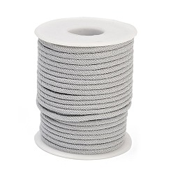 Гейнсборо Нейлоновые нити, Миланские шнуры / витые шнуры, светло-серые, 3 мм, около 21.87 ярдов (20 м) / рулон