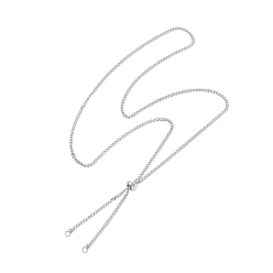 Нержавеющая Сталь Цвет 304 изготовление ожерелий из витой цепи панцирного типа из нержавеющей стали, не тускнеет, цвет нержавеющей стали, 23.62 дюйм (60 см)