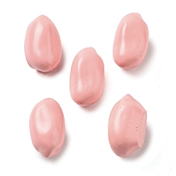 Pink Opaque Resin Decoden Cabochons, Imitation Nut, Peanuts, Pink, 15x8.5x8.5mm