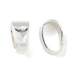 Посеребрённый Латунь оснастки на поруки, с резиновой заглушкой, круглые, стойки покрытие, без никеля , 925 серебро покрытием, 6.5x3.5x4.5 мм, отверстие : 5.5x3.5 мм