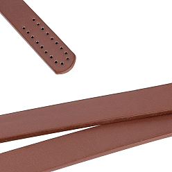 Coconut Brown Imitation Leather Bag Handles, for Bag Straps Replacement Accessories, Coconut Brown, 618x18.5x3.5mm, Hole: 2.5mm