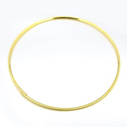 Golden Brass Choker Collar Necklace Making, Rigid Necklaces, Golden, 5.11 inch(13cm)
