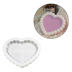 Сердце Силиконовые геометрические формы для подставок с пузырьками своими руками, для изготовления ковриков для подставок, сердце, 122x141x20 мм, внутренний диаметр: 104x121 мм