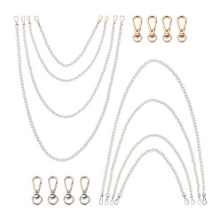 (52) Непрозрачная лаванда 8 шт 8 стили белые акриловые круглые бусины сумка ручки, с поворотными замками из цинкового сплава и стальной проволокой, для аксессуаров для замены сумок, разноцветные, 1 шт / стиль