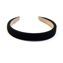 Черный Однотонная повязка для волос из ткани, простые аксессуары для волос для девочки, чёрные, 140x130x20 мм