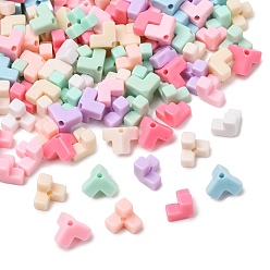 (52) Непрозрачная лаванда Непрозрачные акриловые бусины, треугольные, для изготовления ювелирных изделий, разноцветные, 10x10x10 мм, отверстие : 2 мм, Около 962 шт / 500 г