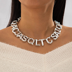 Letter Ожерелья из сплава и пластика CCB, буквы, 15.94 дюйм (40.5 см)