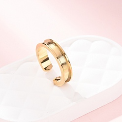 Golden 304 Edelstahlmanschetten mit offenen Ringen, golden, 5 mm, Innendurchmesser: 17.4 mm