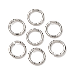 Нержавеющая Сталь Цвет Устойчивы к потускнению 304 открытые соединительные кольца из нержавеющей стали, пропил пилой закругленный, цвет нержавеющей стали, 18 датчик, 7x1 мм, внутренний диаметр: 5 мм, отверстие : 6 мм