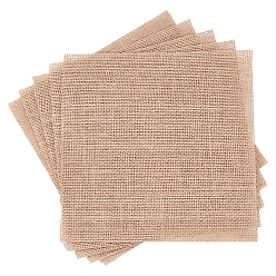 Светло-коричневый Льняные ткани, для рождественских свадебных украшений своими руками, квадратный, загар, 20.1x20.1x0.1 см