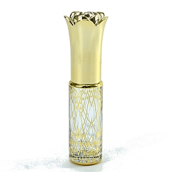 Flower Glass Roller Ball Bottles, with Cover, SPA Aromatherapy Essemtial Oil Empty Bottle, Flower, 2.6x9.1cm, Capacity: 8ml(0.27fl. oz)