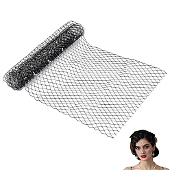 Черный Вуаль из полиэстеровой органзы с большим глазом, со стразами, для свадебного платья головной убор аксессуары, чёрные, 100x21x0.02 см