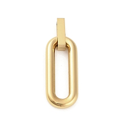 Золотой 304 подвески из нержавеющей стали, ионное покрытие (ip), овальные амулеты, золотые, 23.5x9.5x2.5 мм, отверстие : 3x8 мм